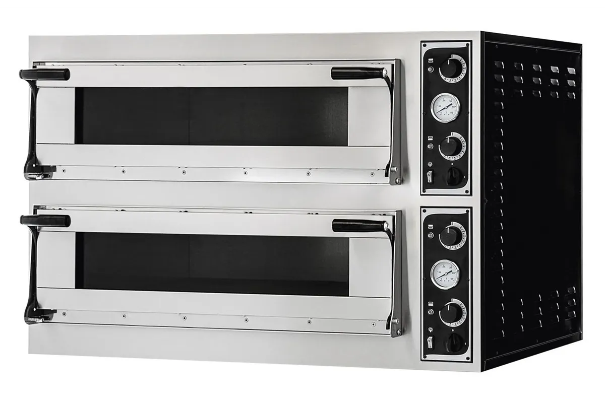 Piec do pizzy Trays 44 Glass, 2 komory, 400V/13800W, 1100x964x745mm Prismafood 227268