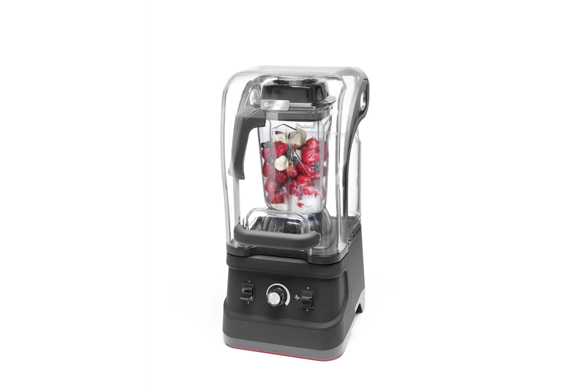 Blender barmański z obudową wyciszającą, 2,5L, czarny, 220-240V/1680W, 250x300x540mm Hendi 230688