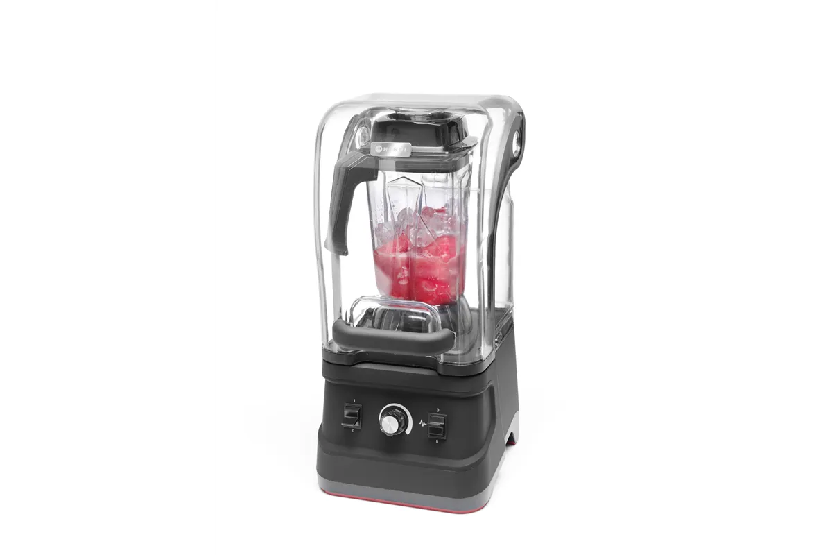 Blender barmański z obudową wyciszającą, 2,5L, czarny, 220-240V/1680W, 250x300x540mm Hendi 230688