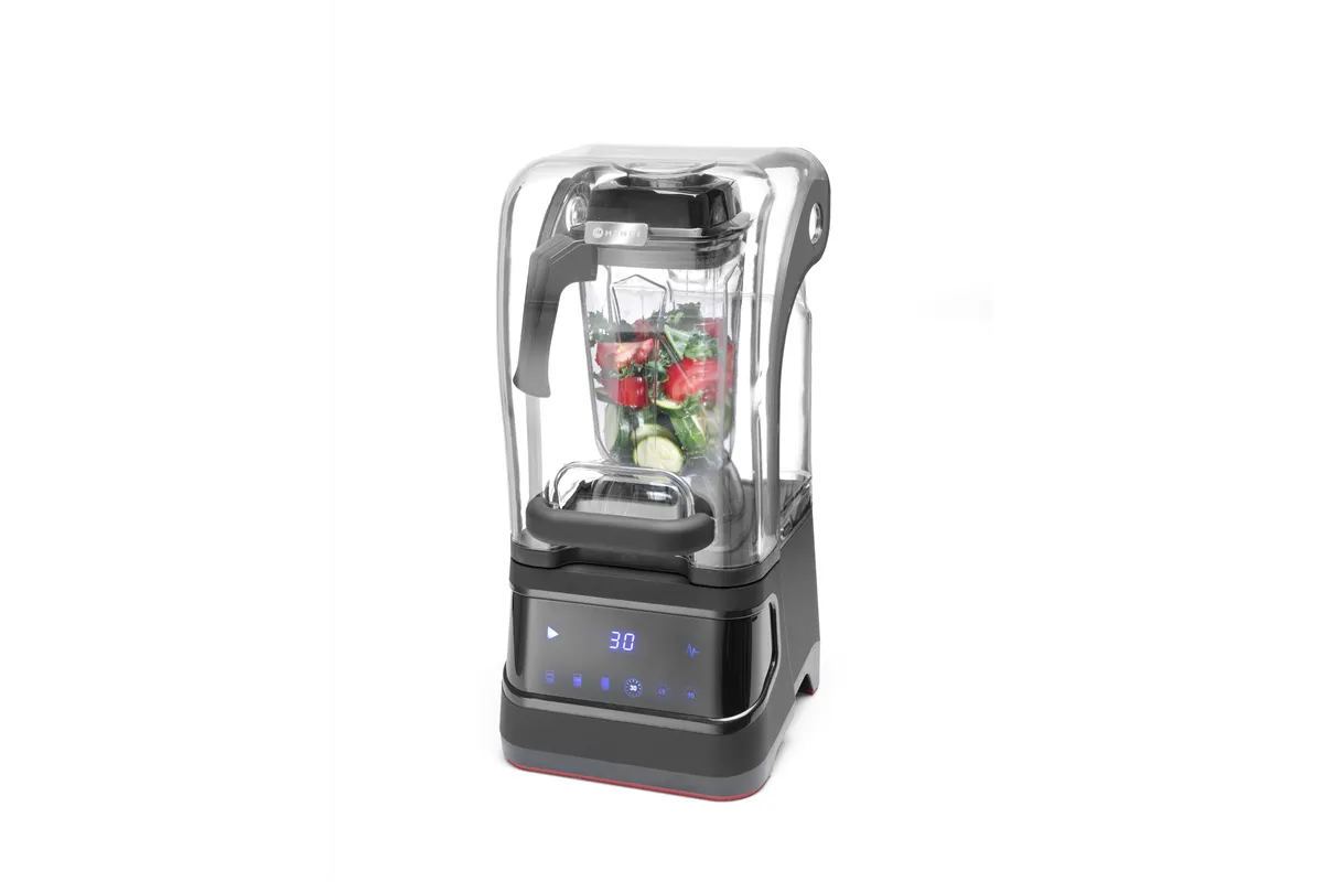 Blender barmański elektroniczny z obudową wyciszającą, 2,5L, czarny, 220-240V/1680W, 250x300x546mm Hendi 230695