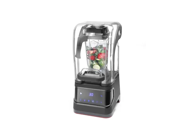 Blender barmański elektroniczny z obudową wyciszającą, 2,5L, czarny, 220-240V/1680W, 250x300x546mm Hendi 230695