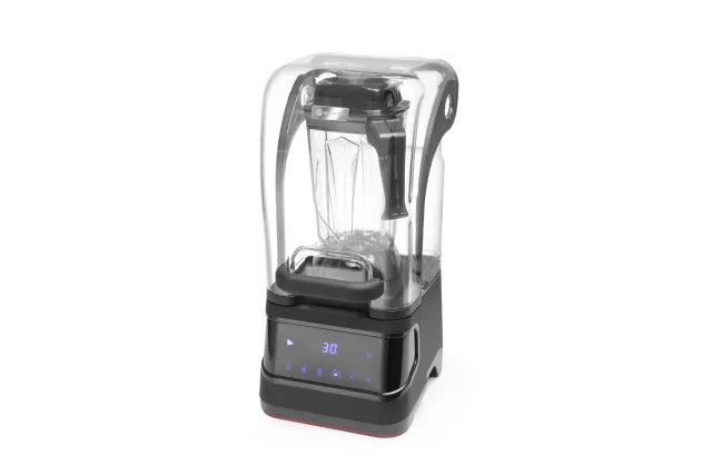 Blender barmański elektroniczny z obudową wyciszającą, 2,5L, czarny, 220-240V/1680W, 250x300x546mm Hendi 230695