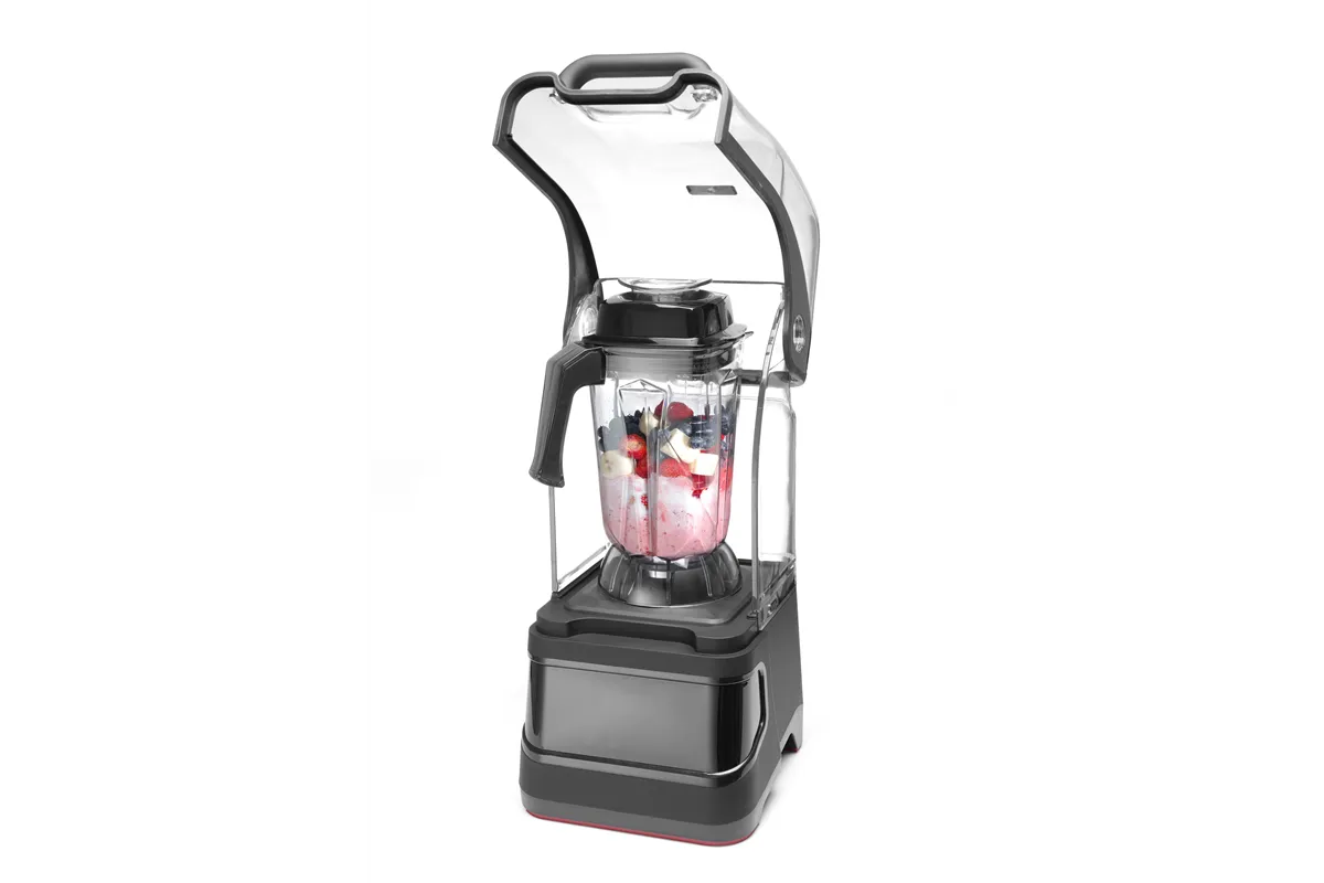 Blender barmański elektroniczny z obudową wyciszającą, 2,5L, czarny, 220-240V/1680W, 250x300x546mm Hendi 230695