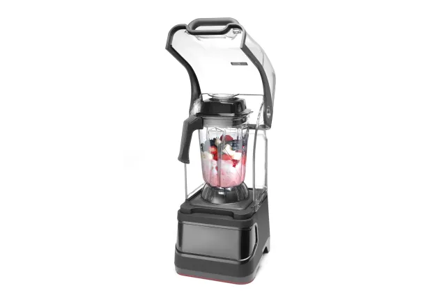 Blender barmański elektroniczny z obudową wyciszającą, 2,5L, czarny, 220-240V/1680W, 250x300x546mm Hendi 230695