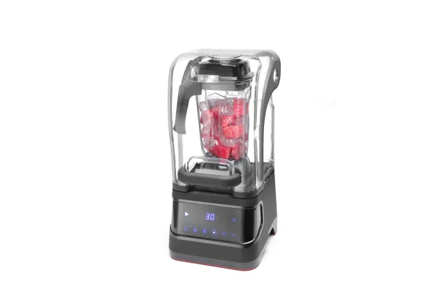 Blender barmański elektroniczny z obudową wyciszającą, 2,5L, czarny, 220-240V/1680W, 250x300x546mm Hendi 230695