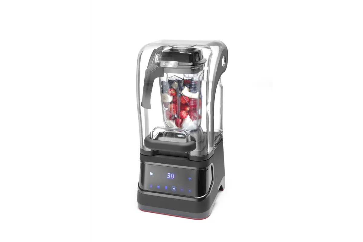 Blender barmański elektroniczny z obudową wyciszającą, 2,5L, czarny, 220-240V/1680W, 250x300x546mm Hendi 230695