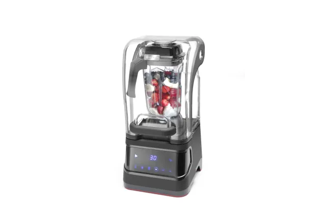 Blender barmański elektroniczny z obudową wyciszającą, 2,5L, czarny, 220-240V/1680W, 250x300x546mm Hendi 230695