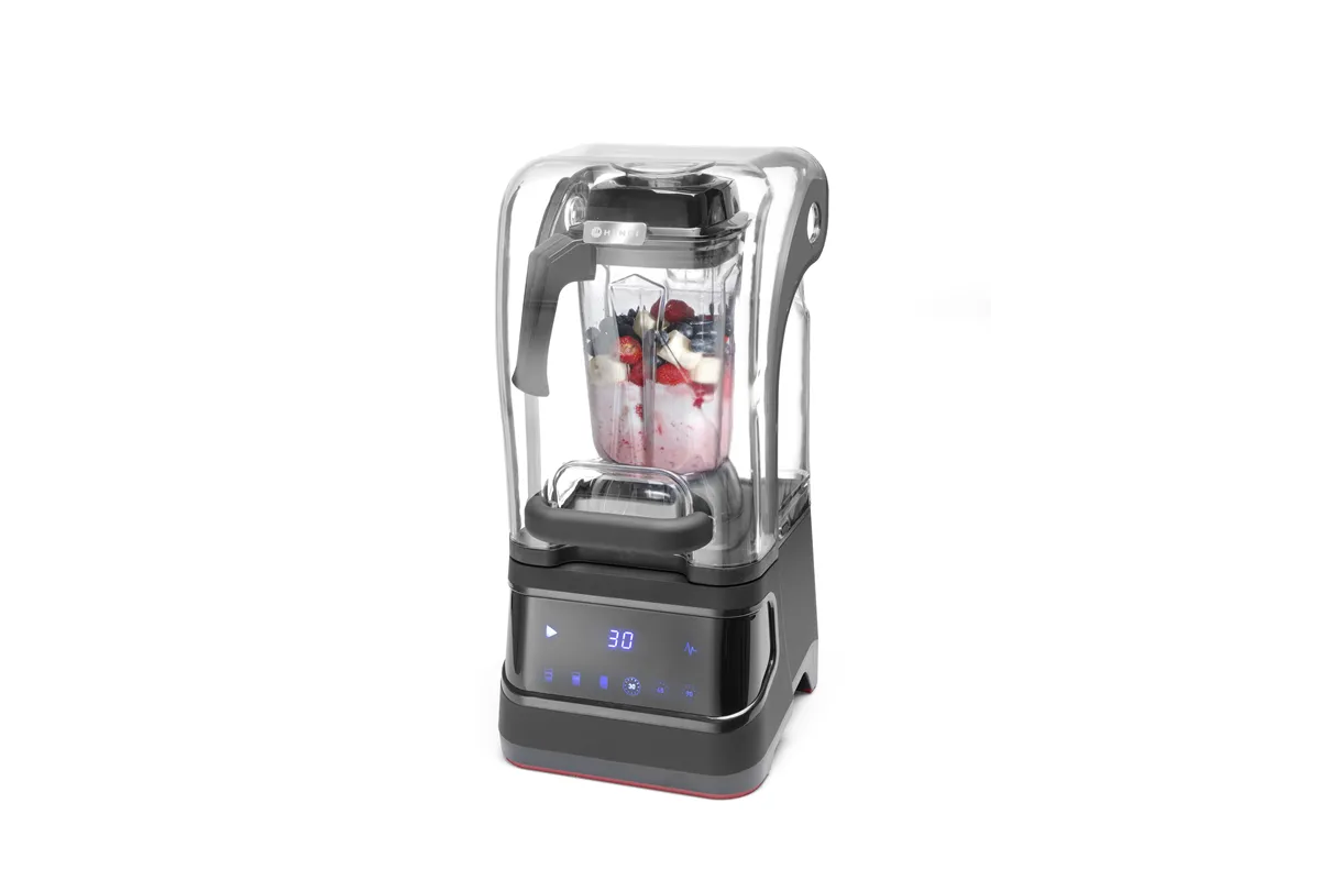 Blender barmański elektroniczny z obudową wyciszającą, 2,5L, czarny, 220-240V/1680W, 250x300x546mm Hendi 230695