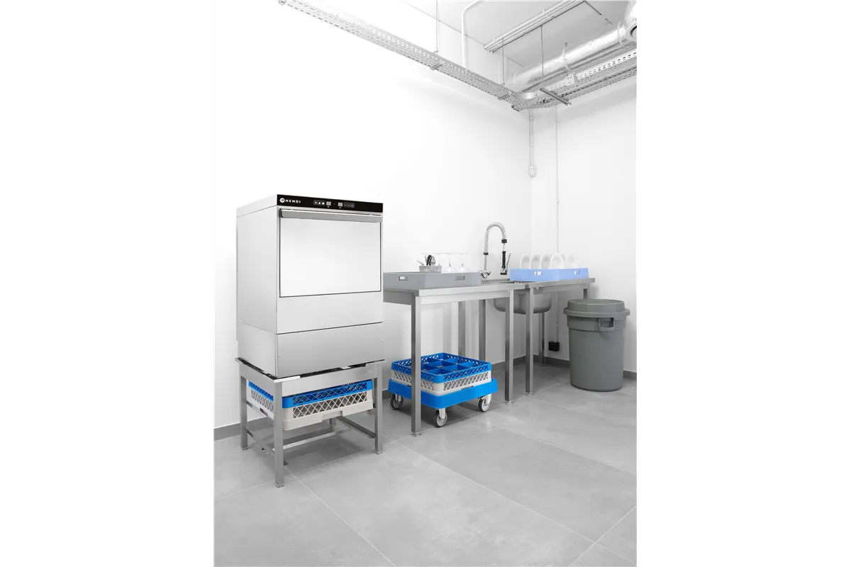 Zmywarka do naczyń 50x50 – sterowana elektronicznie, 400V/6600W, 570x600x830mm Hendi 231753