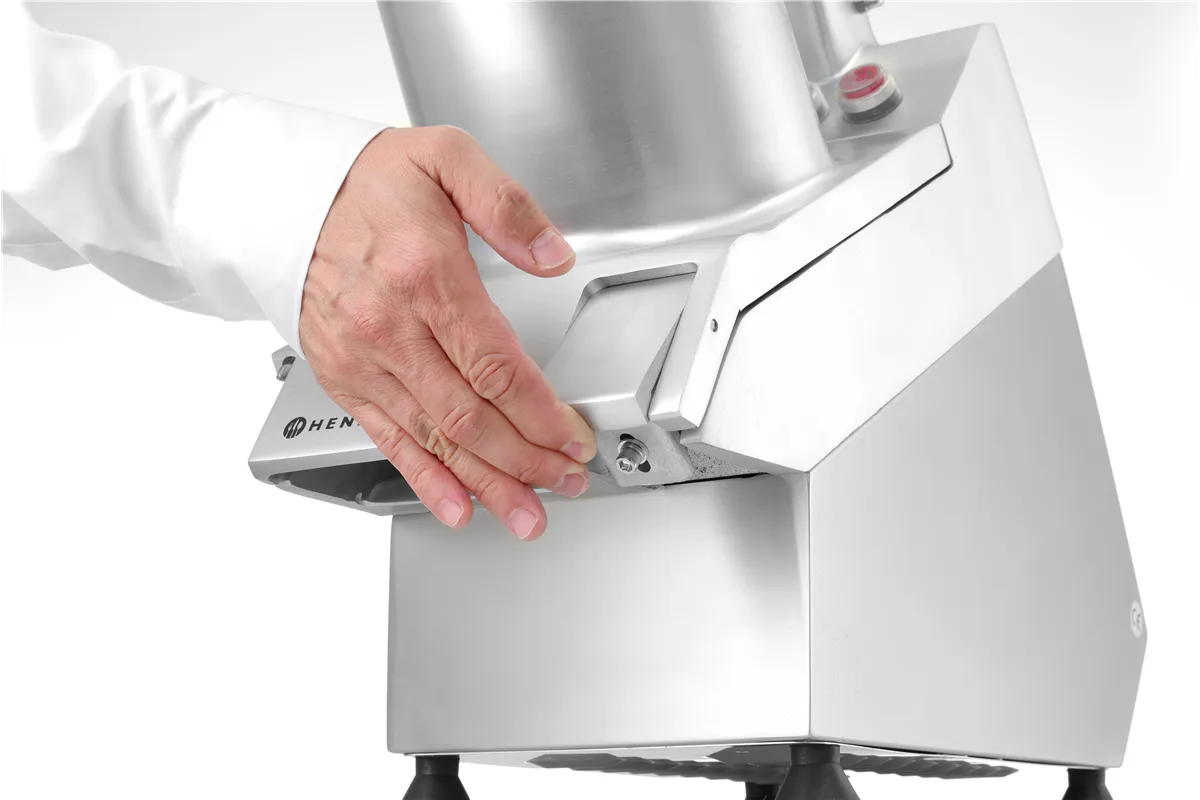 Szatkownica elektryczna z dużym otworem wlotowym z zestawem 5 tarcz, 230V/750W, 574x250x472mm Hendi 231852