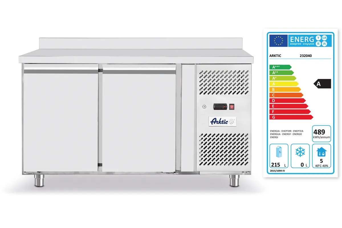 Stół chłodniczy 2-drzwiowy z agregatem bocznym, Profi Line, GN 1/1, 230V/250W, 1360x700x879mm Arktic 232040