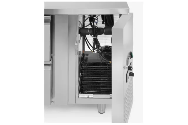 Stół chłodniczy z 4 szufladami i agregatem bocznym, Profi Line, 230V/250W, 1360x700x858mm Arktic 233764