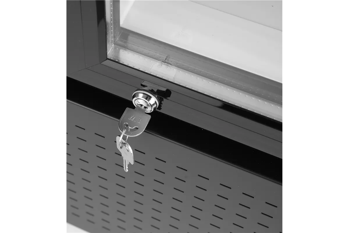 Lodówka barowa z podświetlanym panelem, 1-drzwiowa, 254L, czarny, 220-240V/250W, 578x605x1980mm Arktic 233788