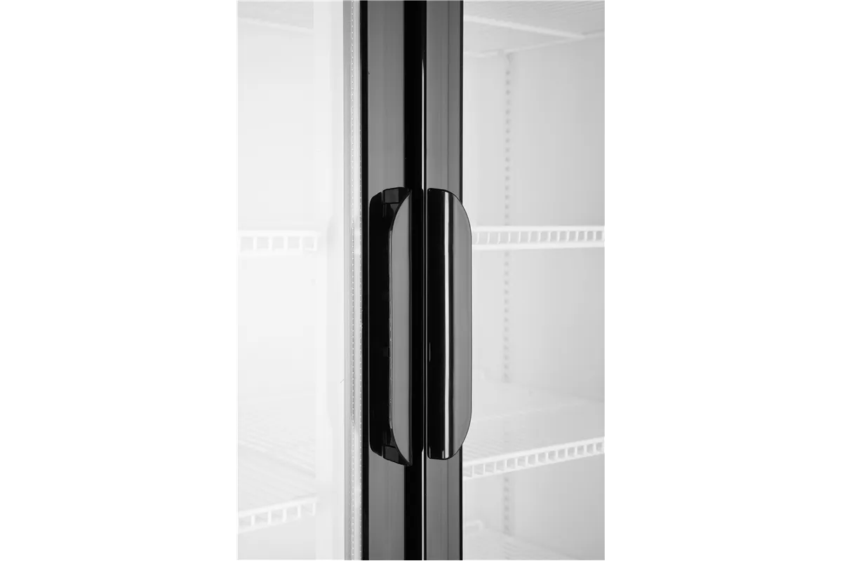 Lodówka barowa z podświetlanym panelem, 2-drzwiowa, 512L, czarny, 220-240V/510W, 1120x585x1900mm Arktic 233795