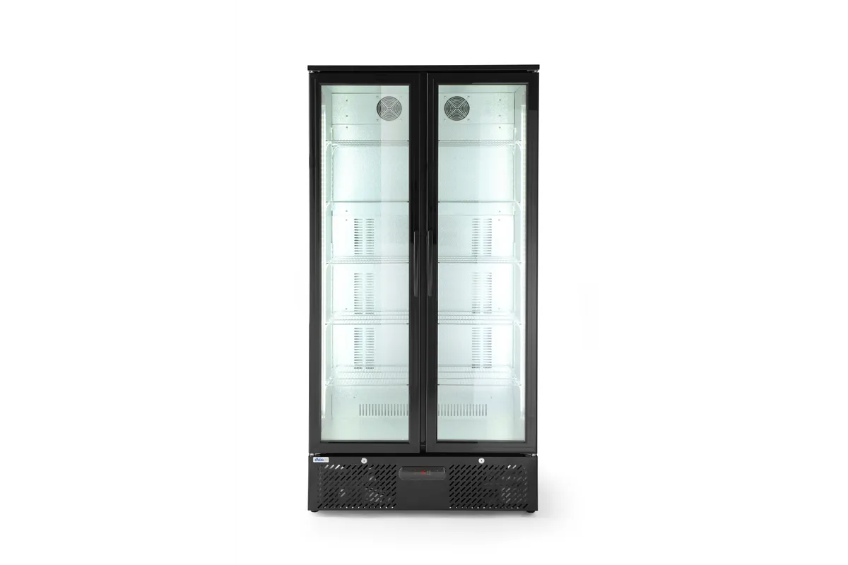 Lodówka barowa 2-drzwiowa, 384L, czarny, 220-240V/365W, 900x530x1820mm Arktic 233931