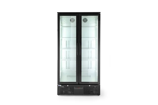 Lodówka barowa 2-drzwiowa, 384L, czarny, 220-240V/365W, 900x530x1820mm Arktic 233931