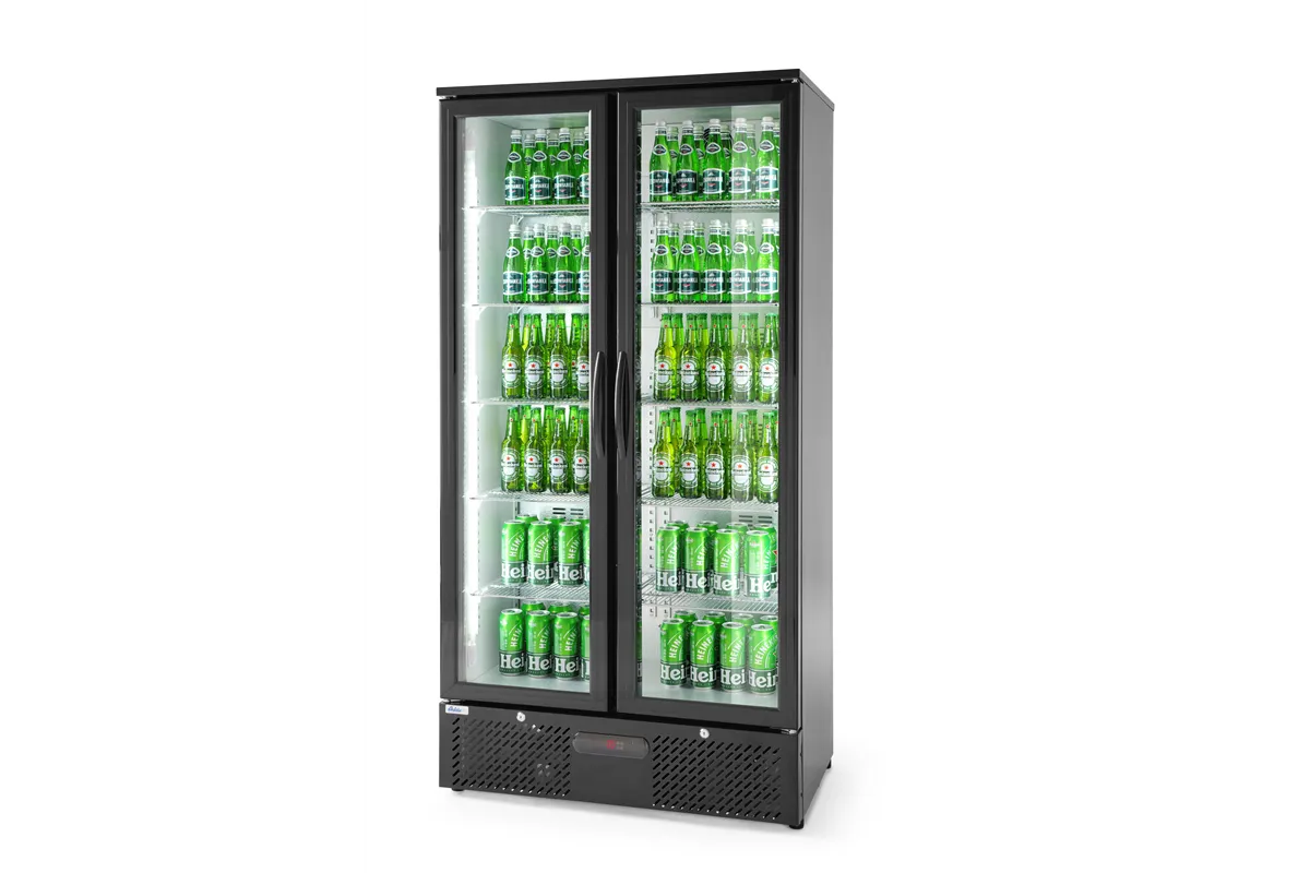 Lodówka barowa 2-drzwiowa, 384L, czarny, 220-240V/365W, 900x530x1820mm Arktic 233931