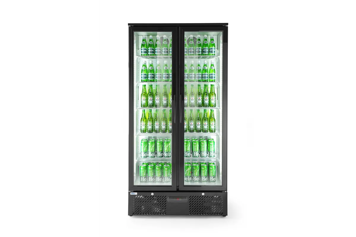 Lodówka barowa 2-drzwiowa, 384L, czarny, 220-240V/365W, 900x530x1820mm Arktic 233931