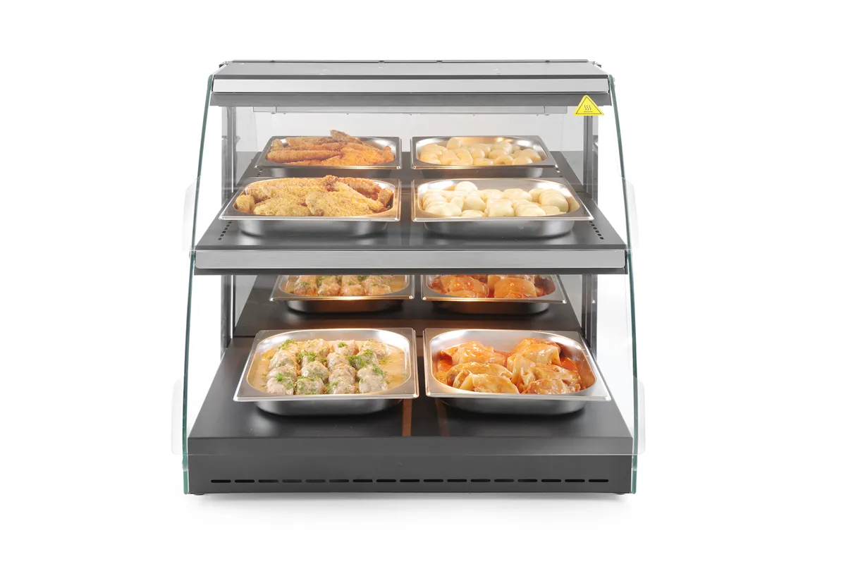 Witryna grzewcza nastawna kwarcowa, dwupoziomowa, 230V/560W, 650x485x630mm Hendi 233962