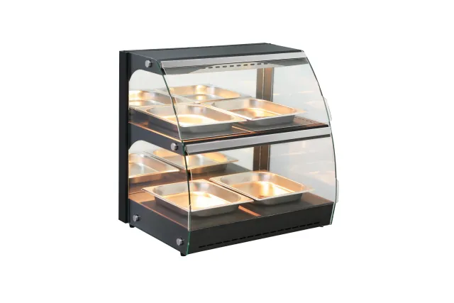 Witryna grzewcza nastawna kwarcowa, dwupoziomowa, 230V/560W, 650x485x630mm Hendi 233962