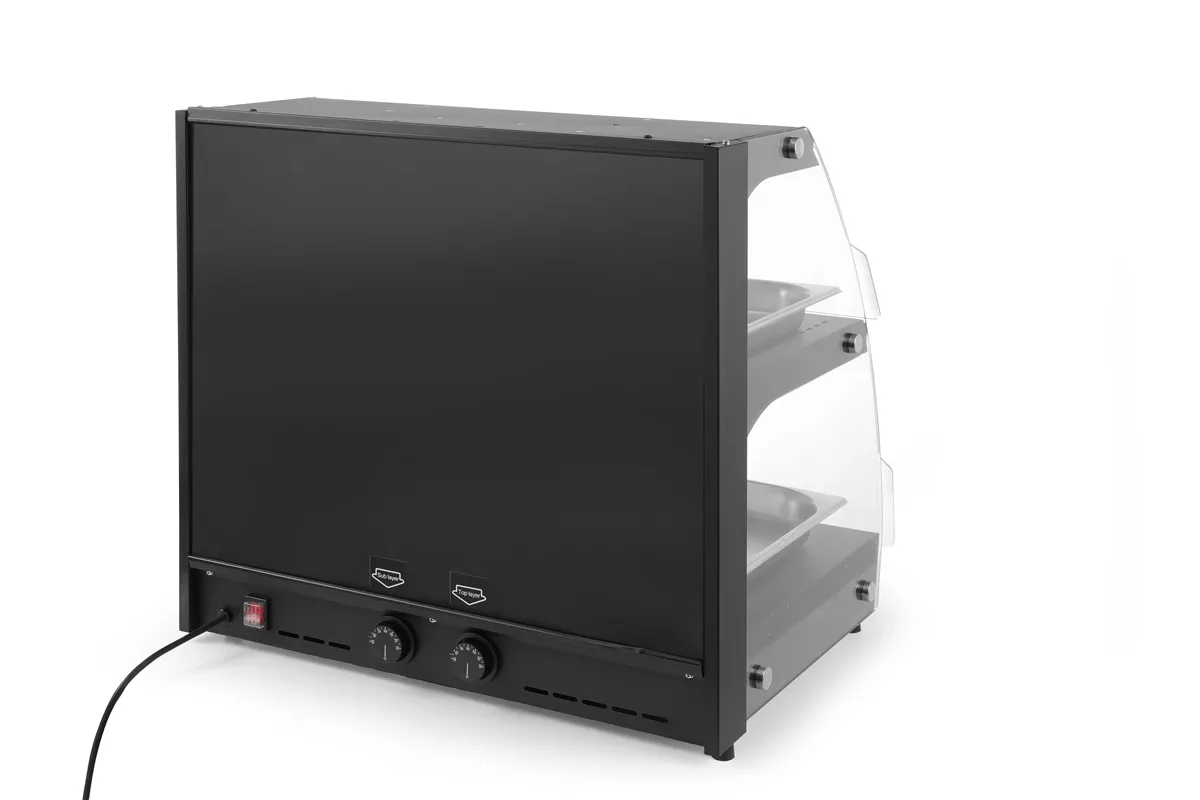 Witryna grzewcza nastawna kwarcowa, dwupoziomowa, 230V/560W, 650x485x630mm Hendi 233962