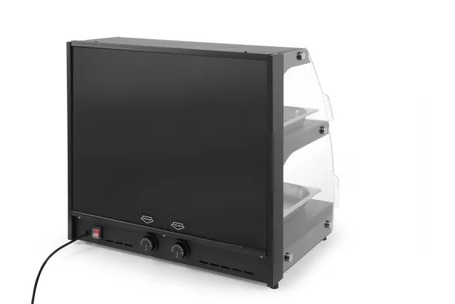 Witryna grzewcza nastawna kwarcowa, dwupoziomowa, 230V/560W, 650x485x630mm Hendi 233962