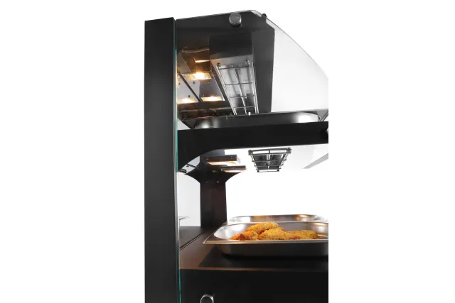 Witryna grzewcza nastawna kwarcowa, dwupoziomowa, 230V/560W, 650x485x630mm Hendi 233962