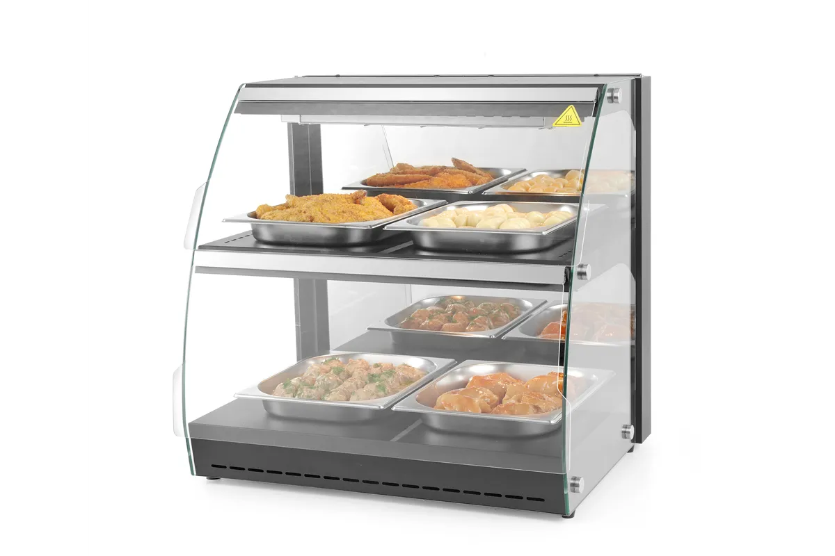 Witryna grzewcza nastawna kwarcowa, dwupoziomowa, 230V/560W, 650x485x630mm Hendi 233962