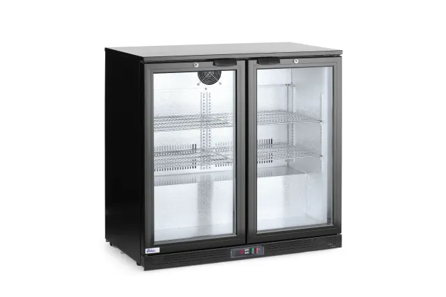 Lodówka barowa 2-drzwiowa, 158L, czarny, 220-240V/160W, 900x530x870mm Arktic 235829