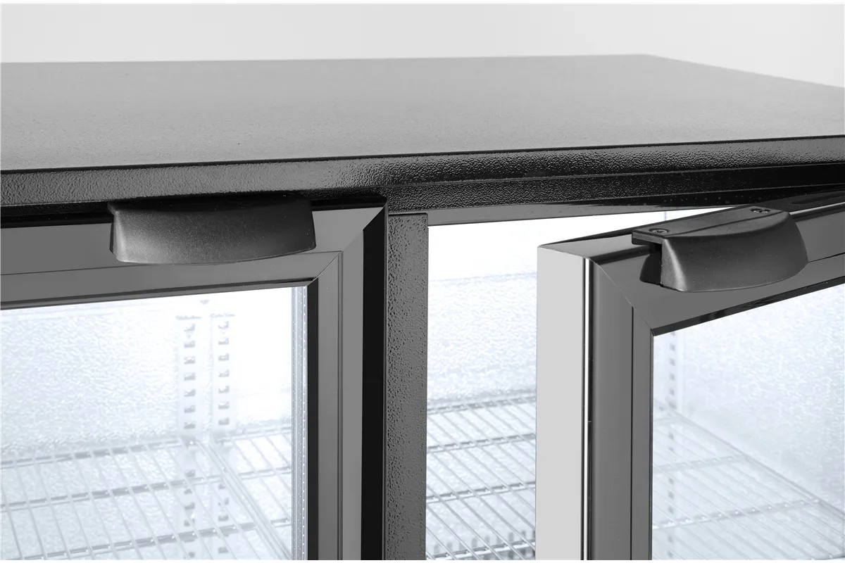 Lodówka barowa 2-drzwiowa, 158L, czarny, 220-240V/160W, 900x530x870mm Arktic 235829