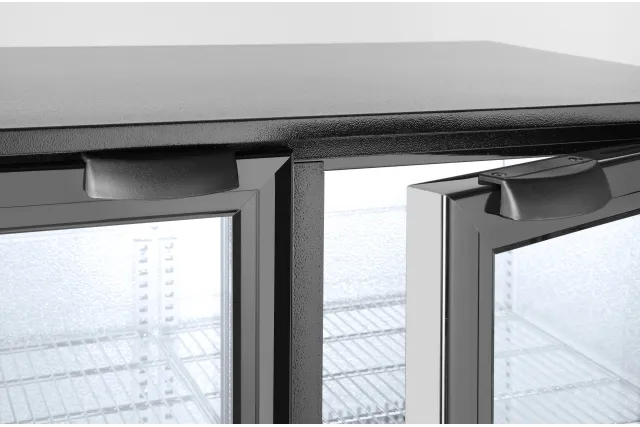 Lodówka barowa 2-drzwiowa, 158L, czarny, 220-240V/160W, 900x530x870mm Arktic 235829