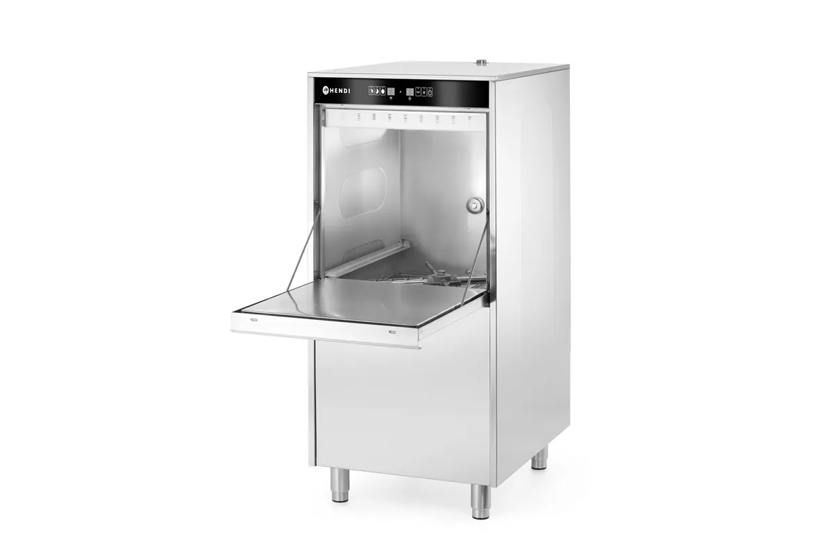 Zmywarka do garnków 50x60 sterowana elektronicznie dozownik detergentu pompa spustowa 400V/7100W 595x777x1335mm Hendi 236574