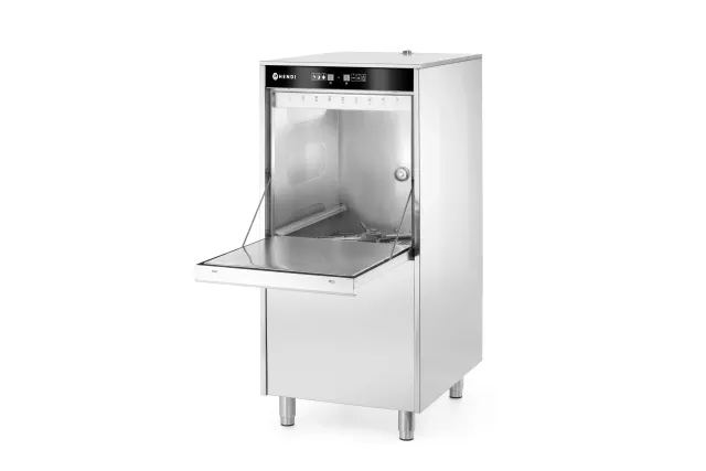 Zmywarka do garnków 50x60 sterowana elektronicznie dozownik detergentu pompa spustowa 400V/7100W 595x777x1335mm Hendi 236574
