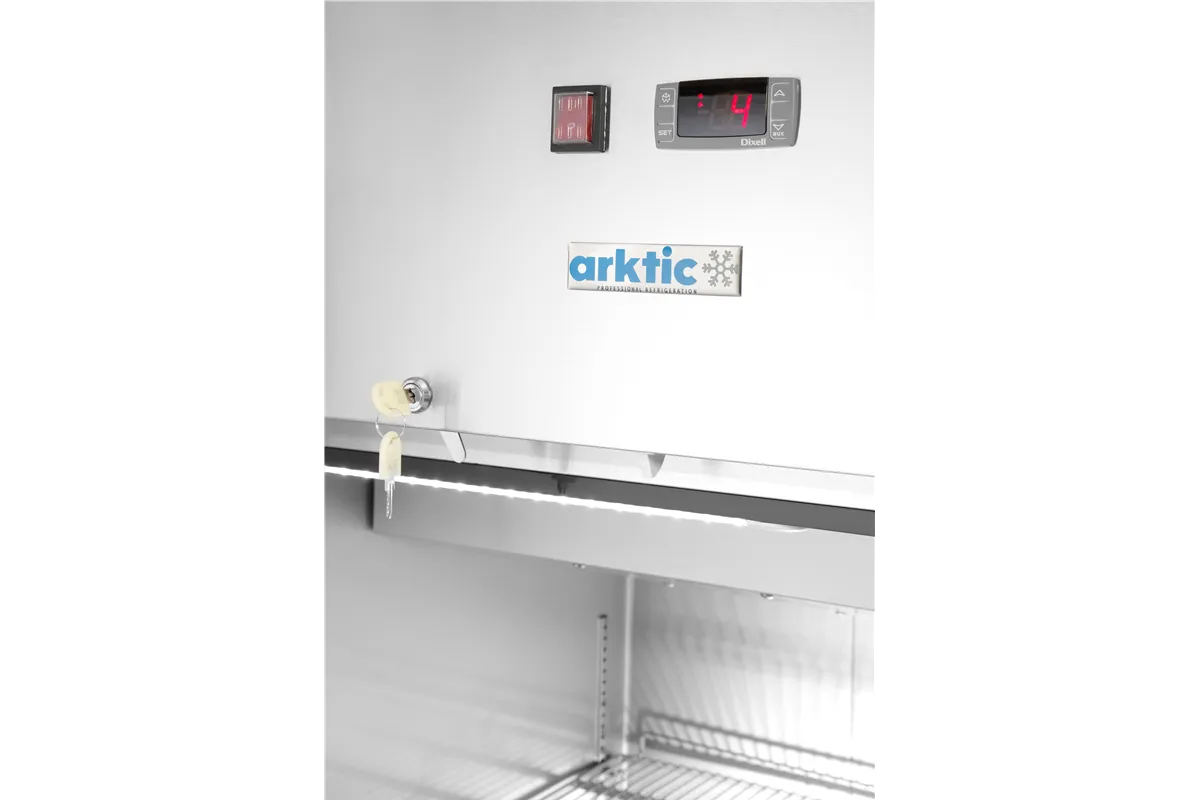 Szafa chłodnicza, 1-drzwiowa, GN 2/1, 465L, 230V/250W, 700x880x2043mm Arktic 236673