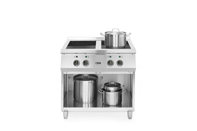 Kuchenka indukcyjna z 4 polami grzewczymi, 400V/17000W, 800x720x854mm Hendi 237687