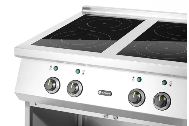 Kuchenka indukcyjna z 4 polami grzewczymi, 400V/17000W, 800x720x854mm Hendi 237687