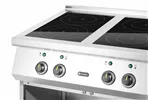 Kuchenka indukcyjna z 4 polami grzewczymi, 400V/17000W, 800x720x854mm Hendi 237687