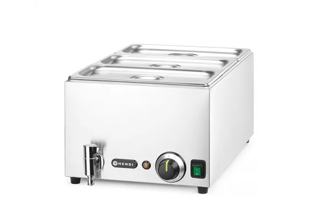 Zestaw: Bemar HENDI Ranger z kranem spustowym + 3x GN 1/3 z pokrywką , GN 1/1, 230V/1000W, 605x332x242mm Hendi 238868