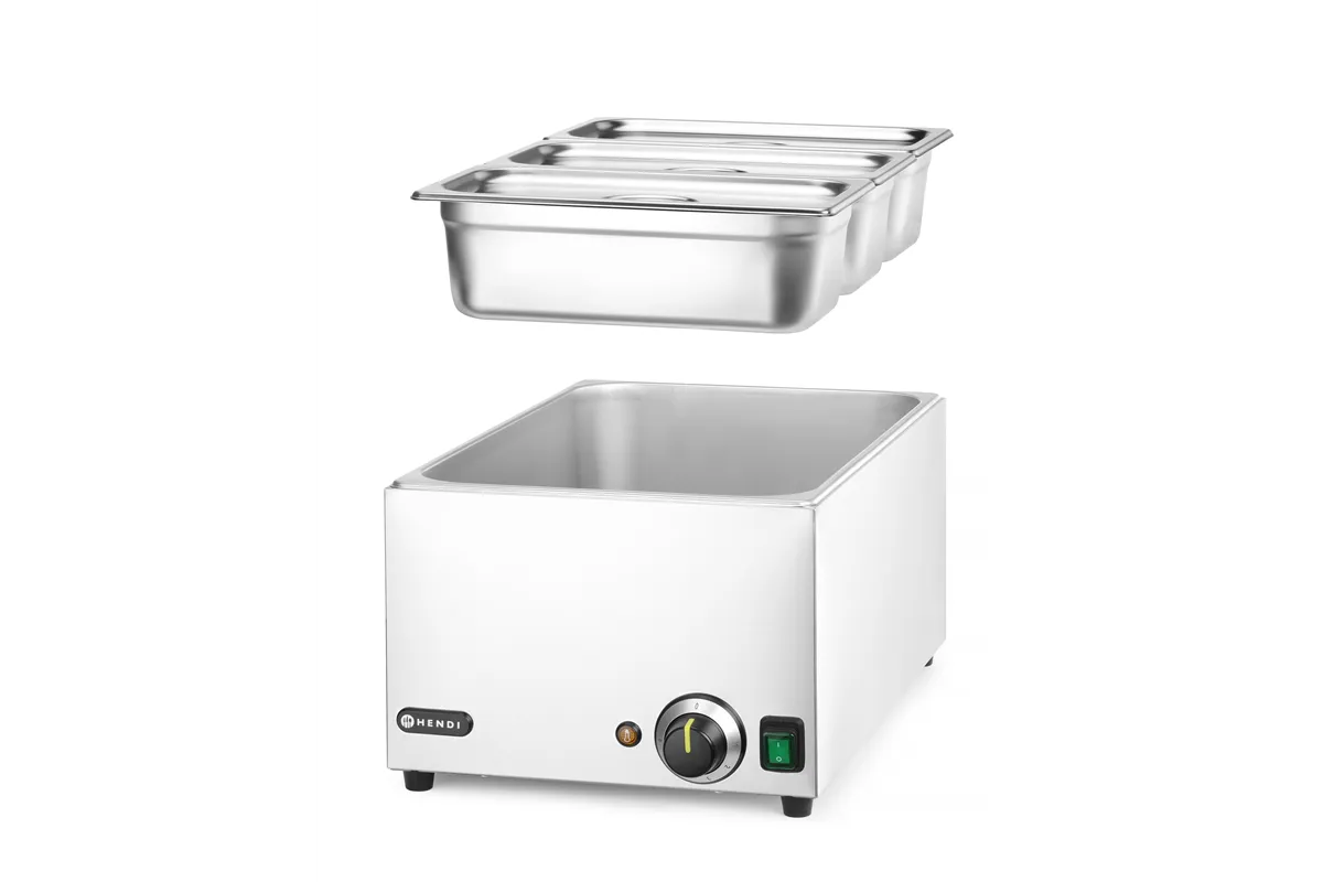 Zestaw: Bemar HENDI Ranger + 3x GN 1/3 z pokrywką, GN 1/1, 230V/1000W, 590x332x242mm Hendi 238967