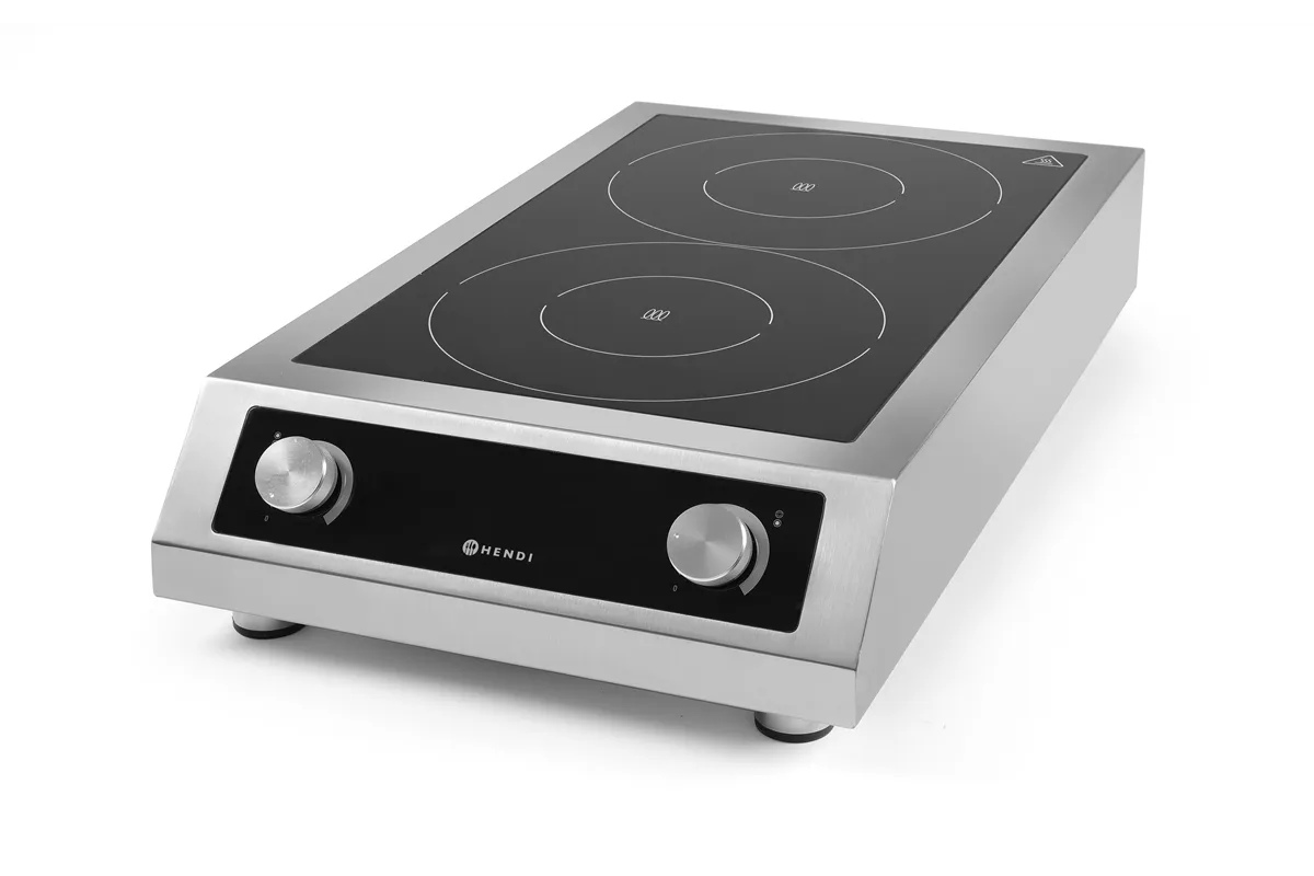 Kuchenka indukcyjna podwójna 7000, Profi Line, 400V/7000W, 405x700x145mm Hendi 239346