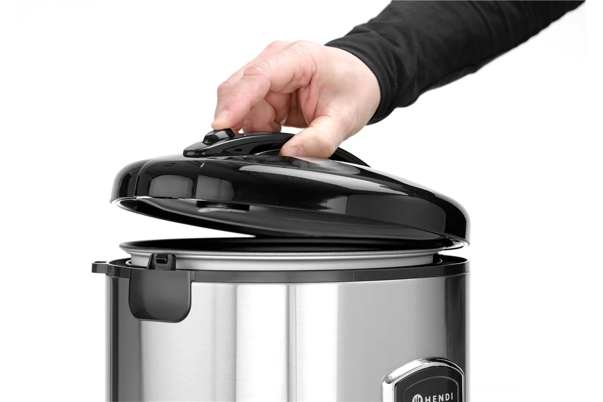 Urządzenie do gotowania ryżu i kaszy z funkcją gotowania na parze, 1,8l, Profi Line, 1,8L, 230V/700W, ⌀280x285mm Hendi 240410