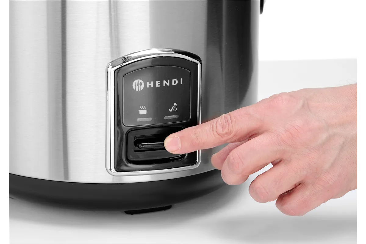 Urządzenie do gotowania ryżu i kaszy z funkcją gotowania na parze, 1,8l, Profi Line, 1,8L, 230V/700W, ⌀280x285mm Hendi 240410