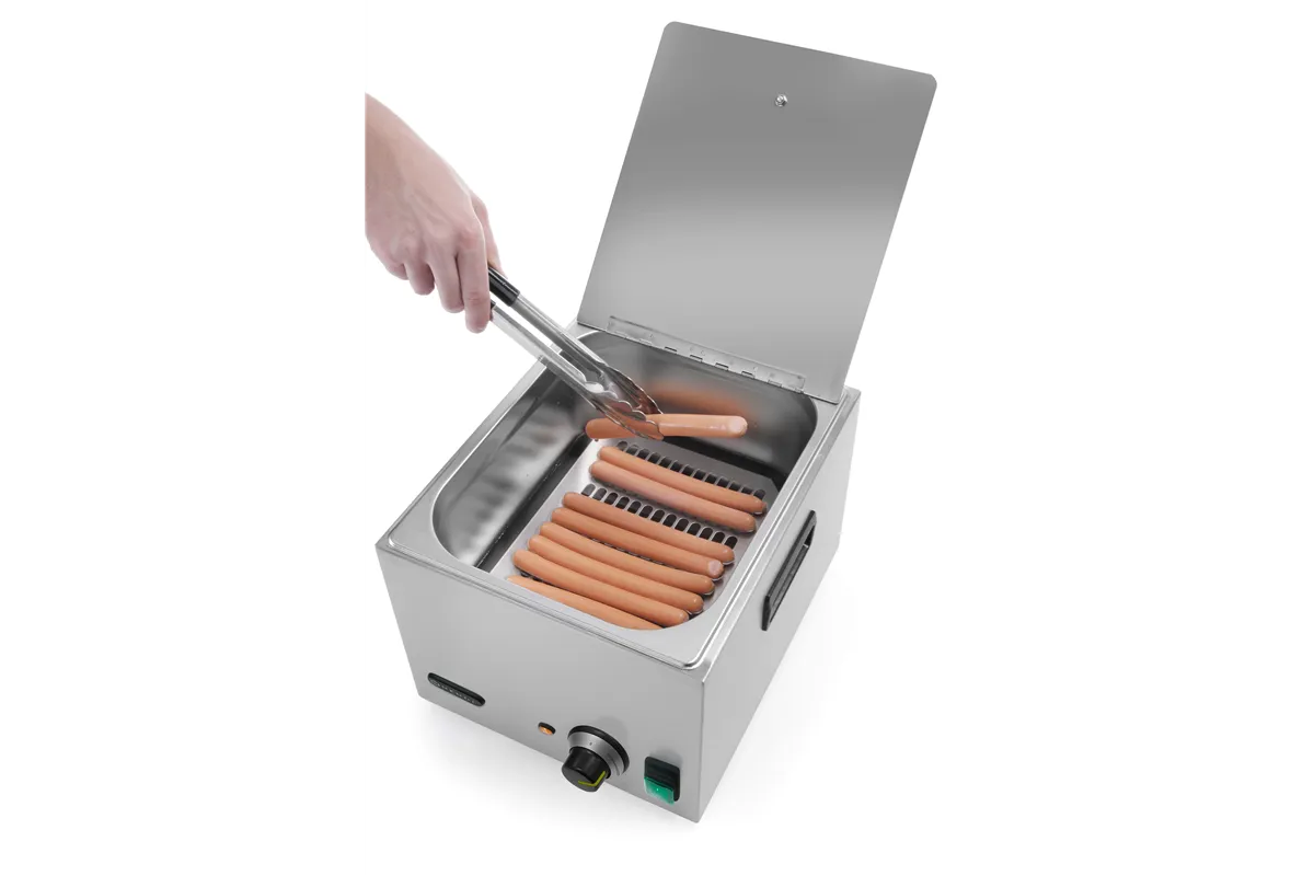 Podgrzewacz do parówek, Kitchen Line, 10L, 230V/1000W, 405x290x254mm Hendi 240502