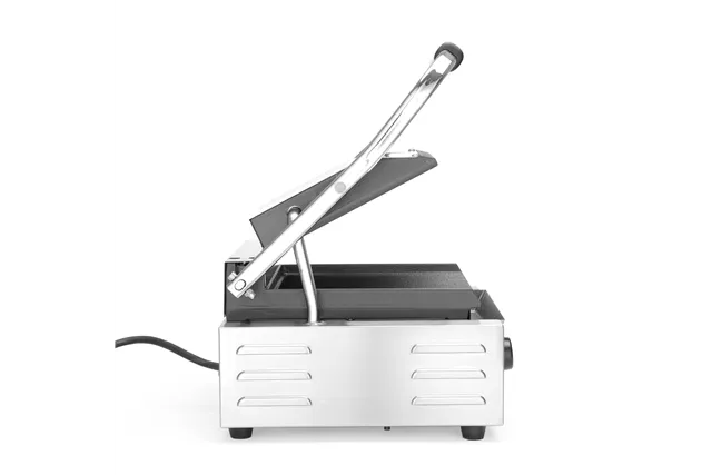 Grill kontaktowy pojedynczy, góra i dół ryflowane, 230V/1800W, 310x375x216mm Hendi 263501