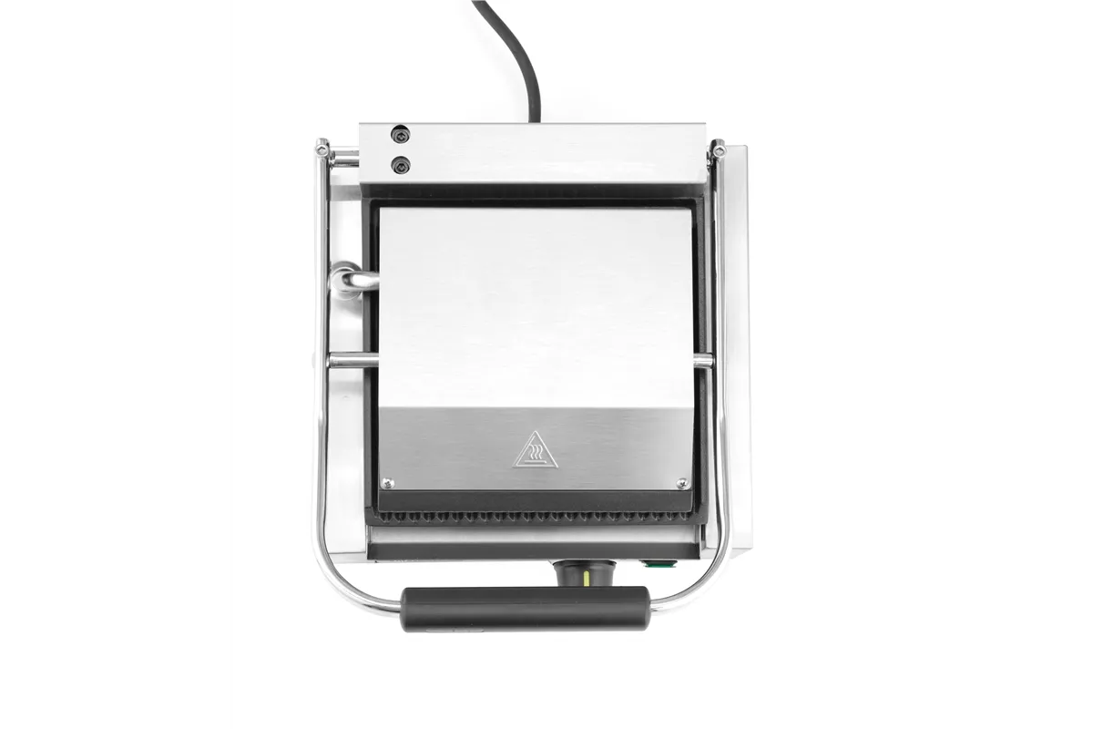 Grill kontaktowy pojedynczy, góra i dół ryflowane, 230V/1800W, 310x375x216mm Hendi 263501