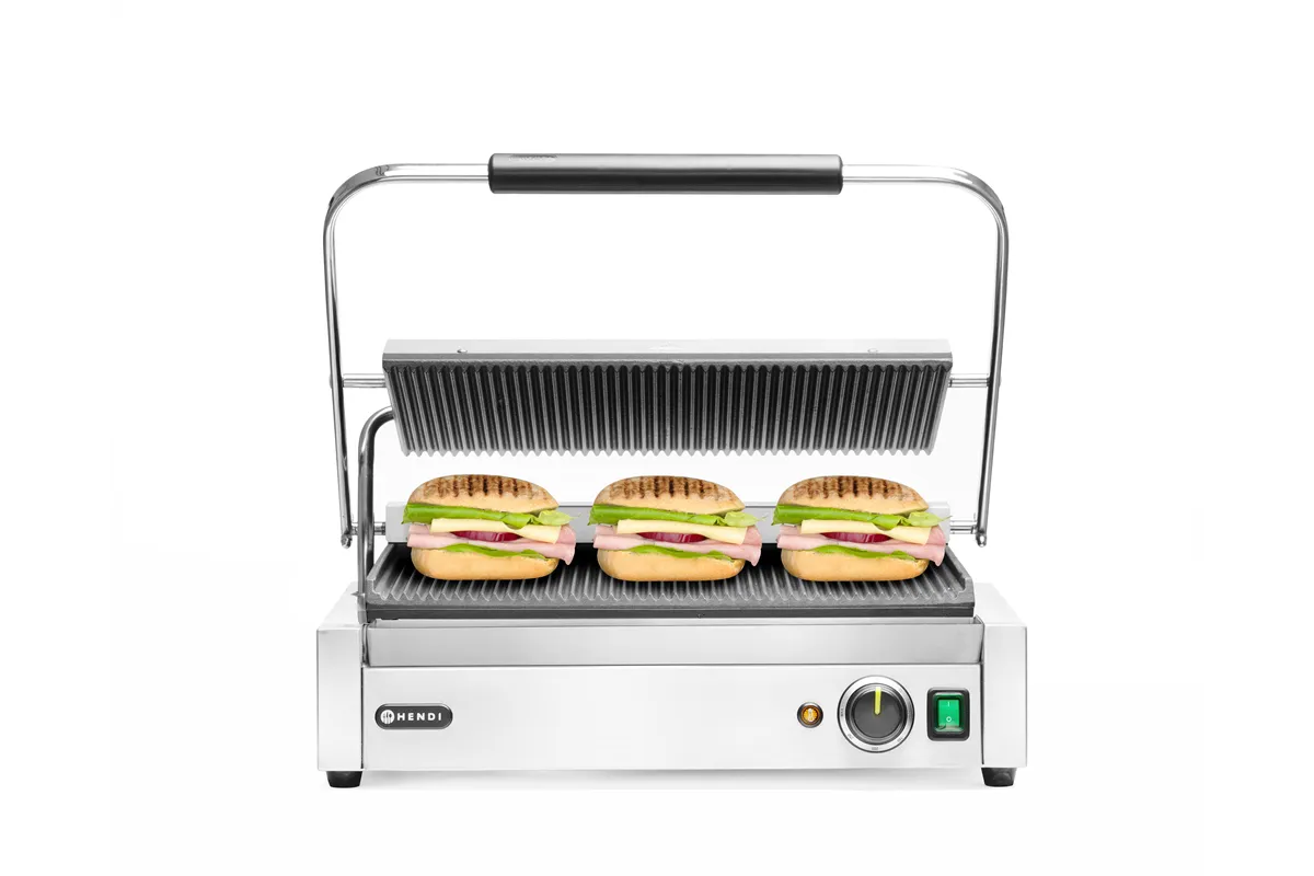 Grill kontaktowy Panini XL, 230V/2700W, 548x464x216mm Hendi 263624