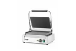 Grill kontaktowy Panini, góra ryflowana, dół gładki, 230V/2200W, 430x375x216mm Hendi 263662