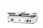 Grill kontaktowy podwójny, 1/2 gładka, 1/2 ryflowana, 230V/3600W, 570x375x216mm Hendi 263907