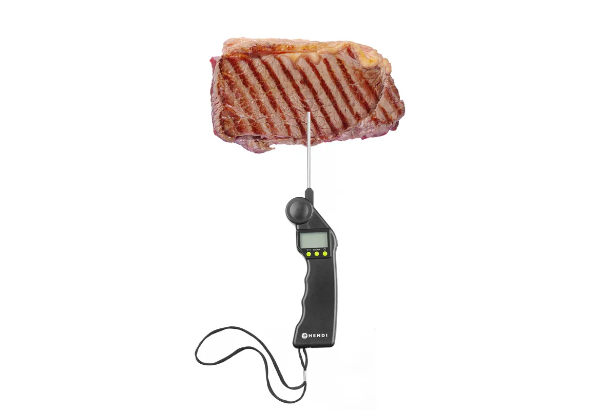 Termometr cyfrowy ze składaną sondą, czarny, 160x55x20mm Hendi 271315