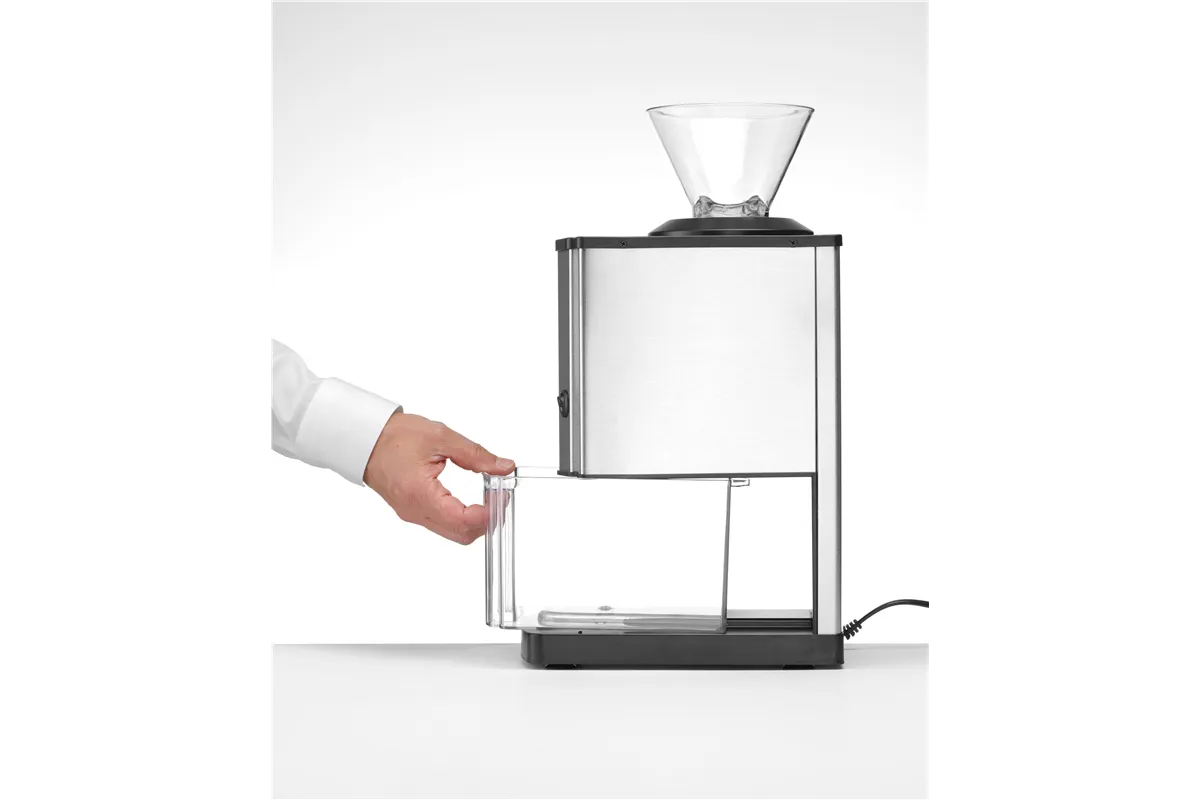 Kruszarka do lodu, srebrny, 230V/70W, 170x290x462mm BarUp 271520